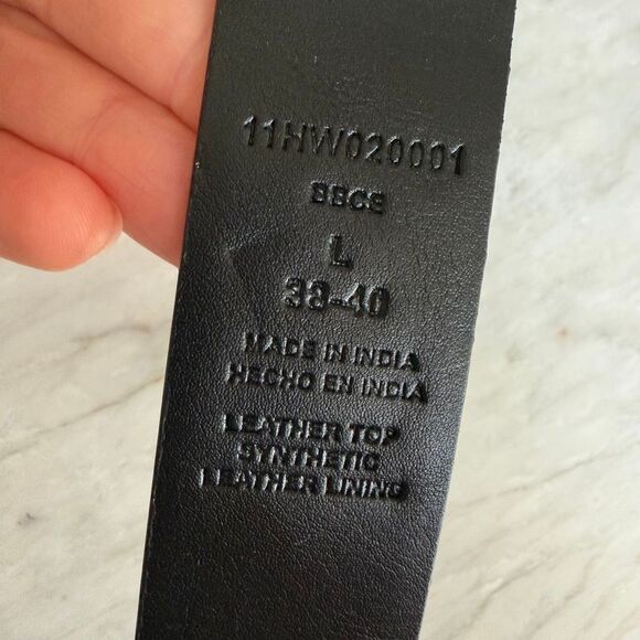 Walter Hagen reversible golf belt black crocodile print leather size L NWT - Picture 6 of 7